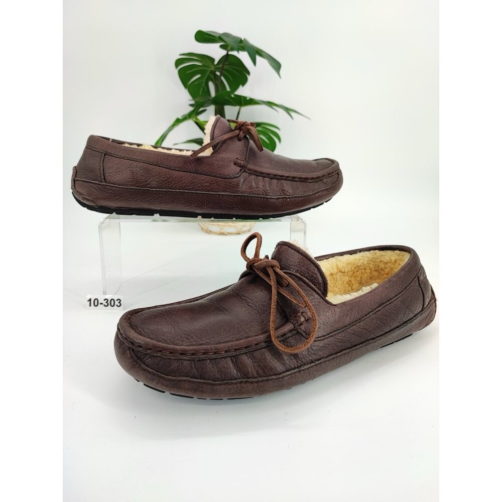 Ugg Australia Men's Byron Brown Leather Moccasin Shoes Size 10 US